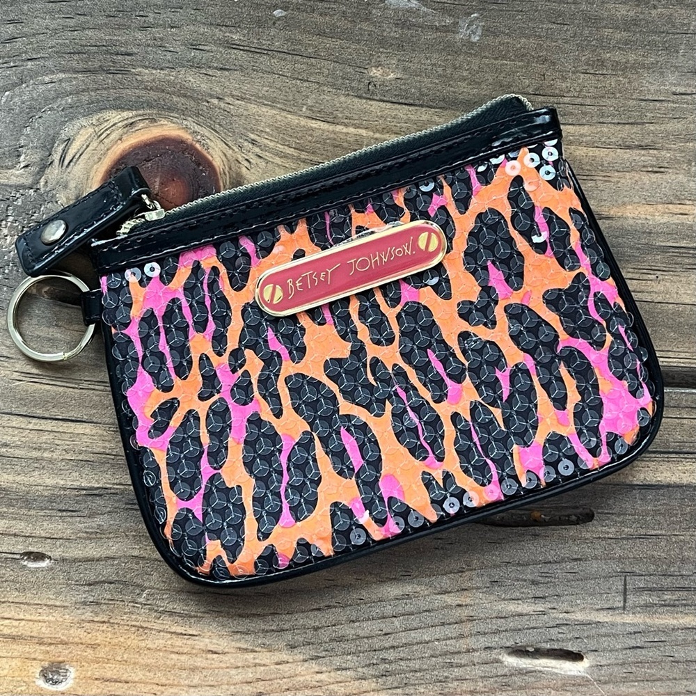 Betsey Johnson Leopard Print Wristlet